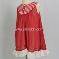 Hot Sell Boutique Vintage Red Striped Girl Dress